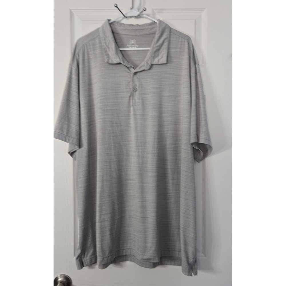George Mens Polo Shirt Size 3XL Grey Short Sleeve